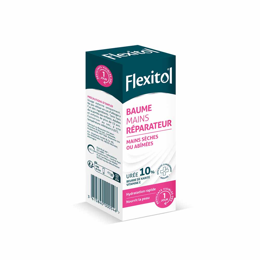 Flexitol Baume Reparateur Mains 10% d'urée Mains sèches ou abimées 56g