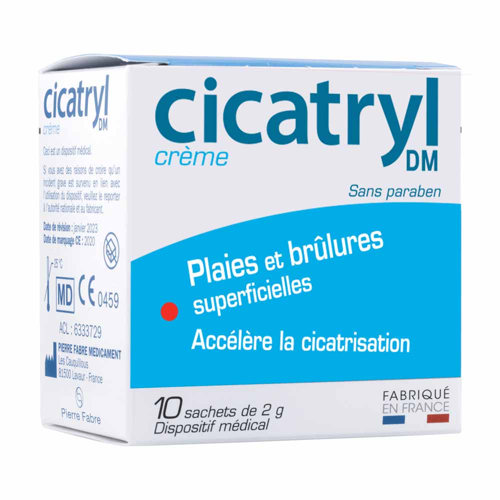 Pierre Fabre Cicatryl Crème Plaies et Ecorchures Superficielles 10 sachets