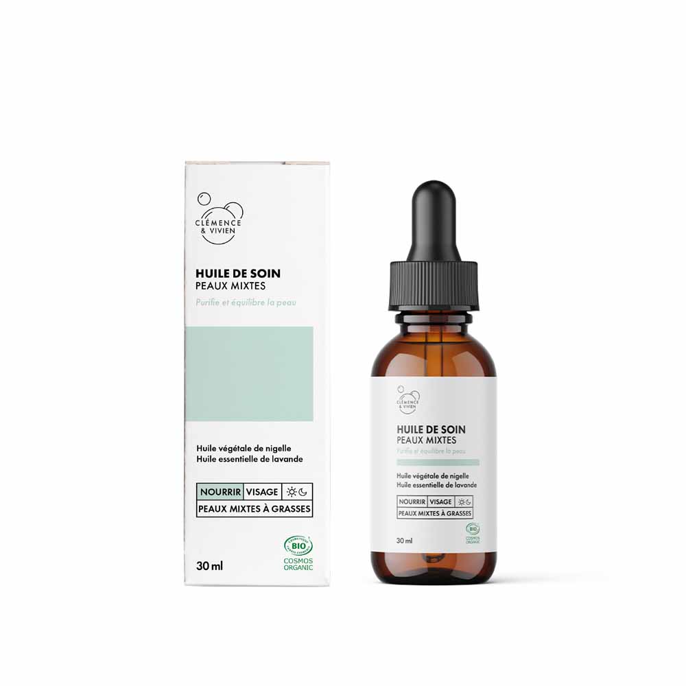 Clemence&Vivien Huile De Soin Regulatrice Peaux Mixtes 30ml