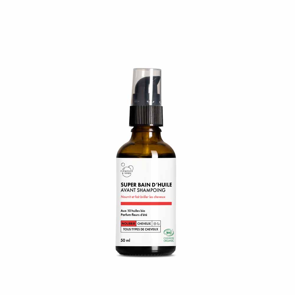 Clemence&Vivien Super bain d'huile avant shampooing Bio Parfum Fleurs d'été 50ml