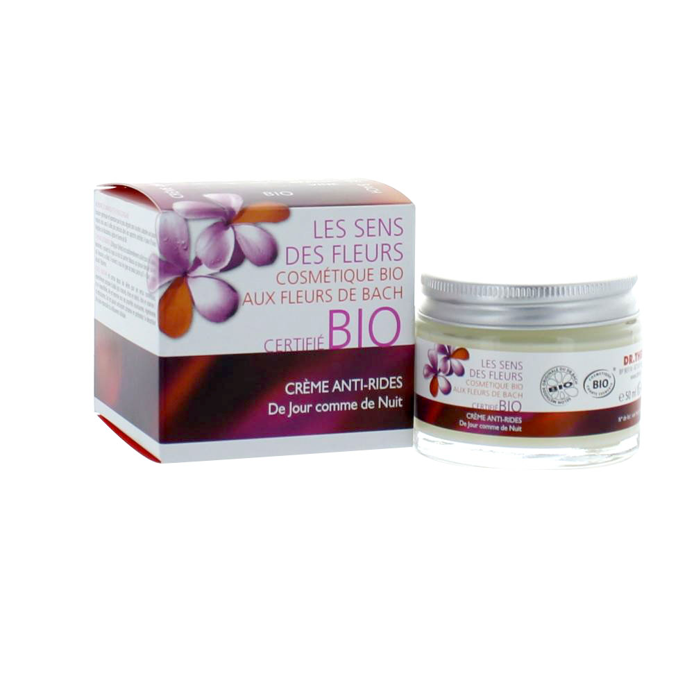 Dr. Theiss Naturwaren Les Sens Des Fleurs Cosmetique Bio Aux Fleurs De Bach Creme Anti-rides De Jour Comme De Nuit 50ml
