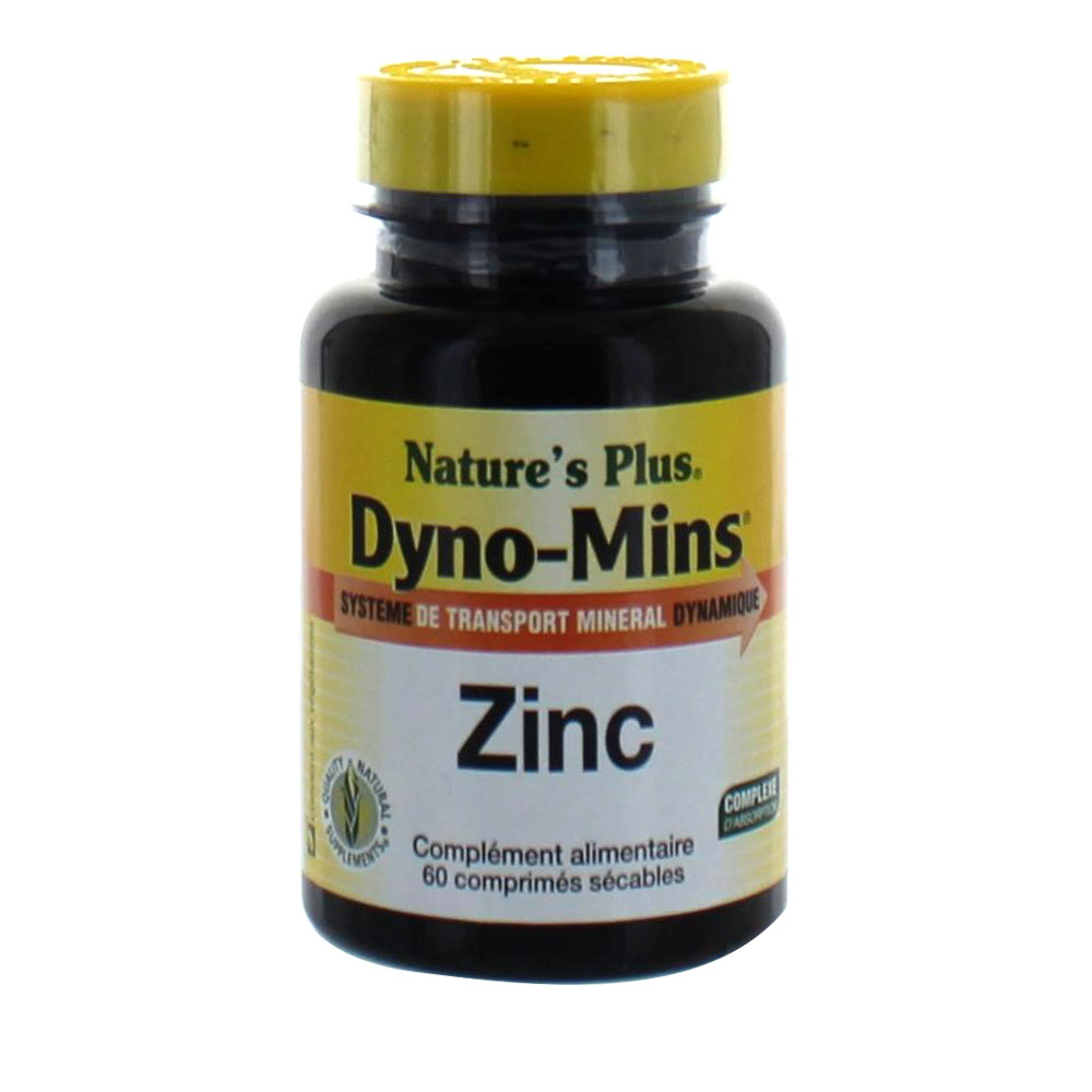 Nature'S Plus Dyno-mins Zinc 60 Comprimes 30 mg