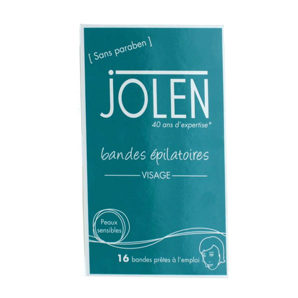 Jolen Bandes Epilatoires Visage Peaux Sensibles Boite De 16 Bandes