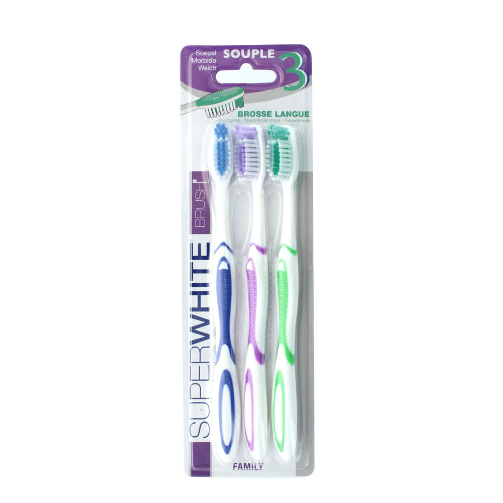 Superwhite Brosse A Dents Souple Brush Family X3