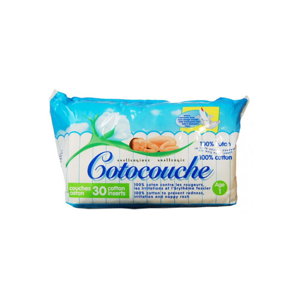 COTOCOUCHE COUCHES 100% COTON 1ER AGE X30 Tetra Medical