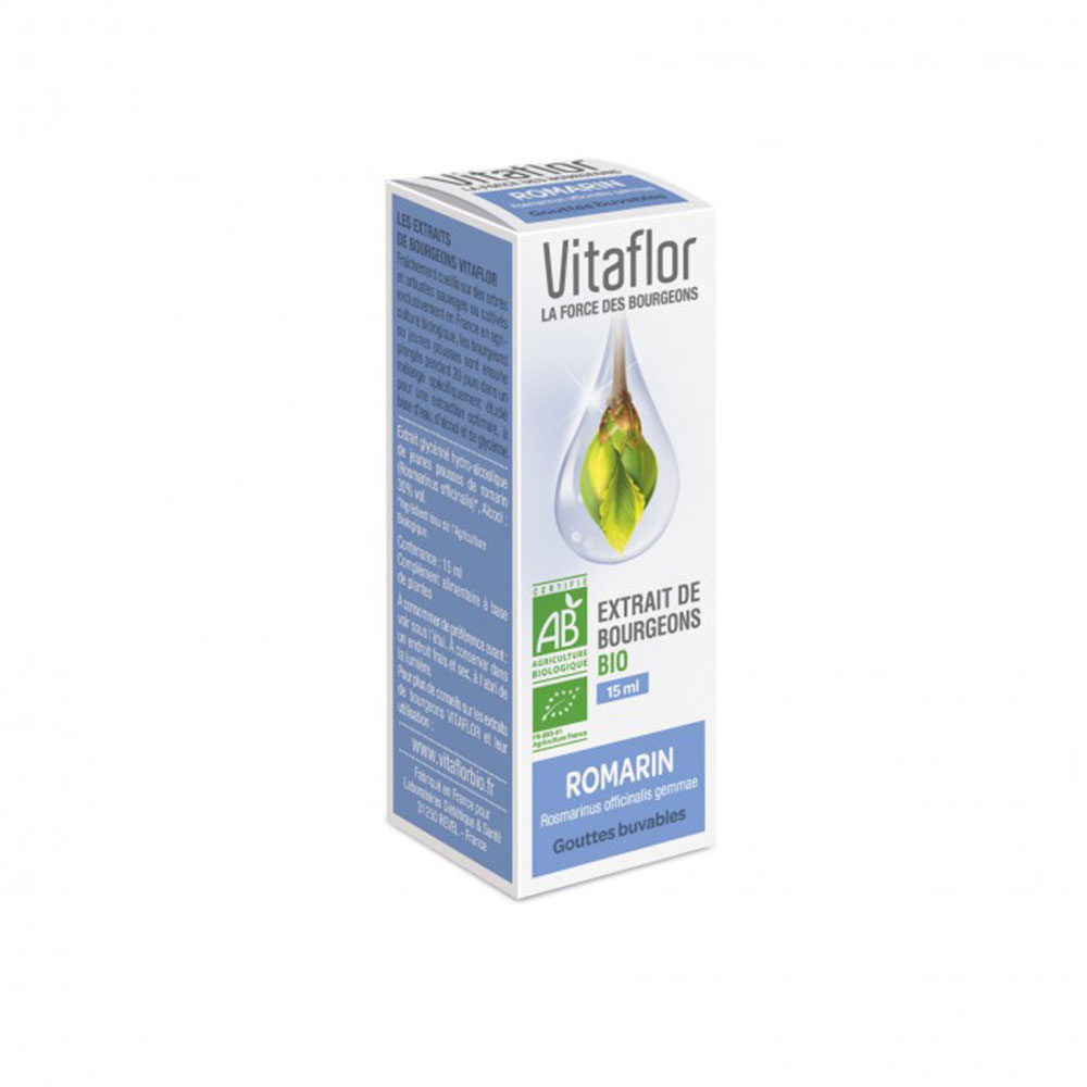 Vitaflor Extrait De Bourgeon De Romarin Bio 15ml