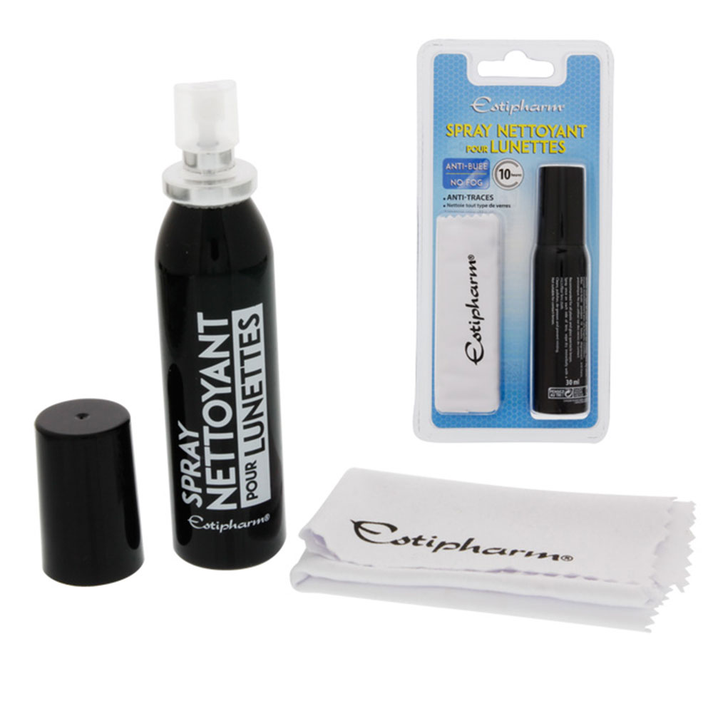 Estipharm Spray Nettoyant + Lingette Anti-buée