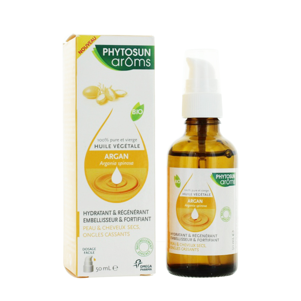 Phytosun Aroms Huile Vegetale Argan Peaux Et Cheveux Secs Bio 50ml