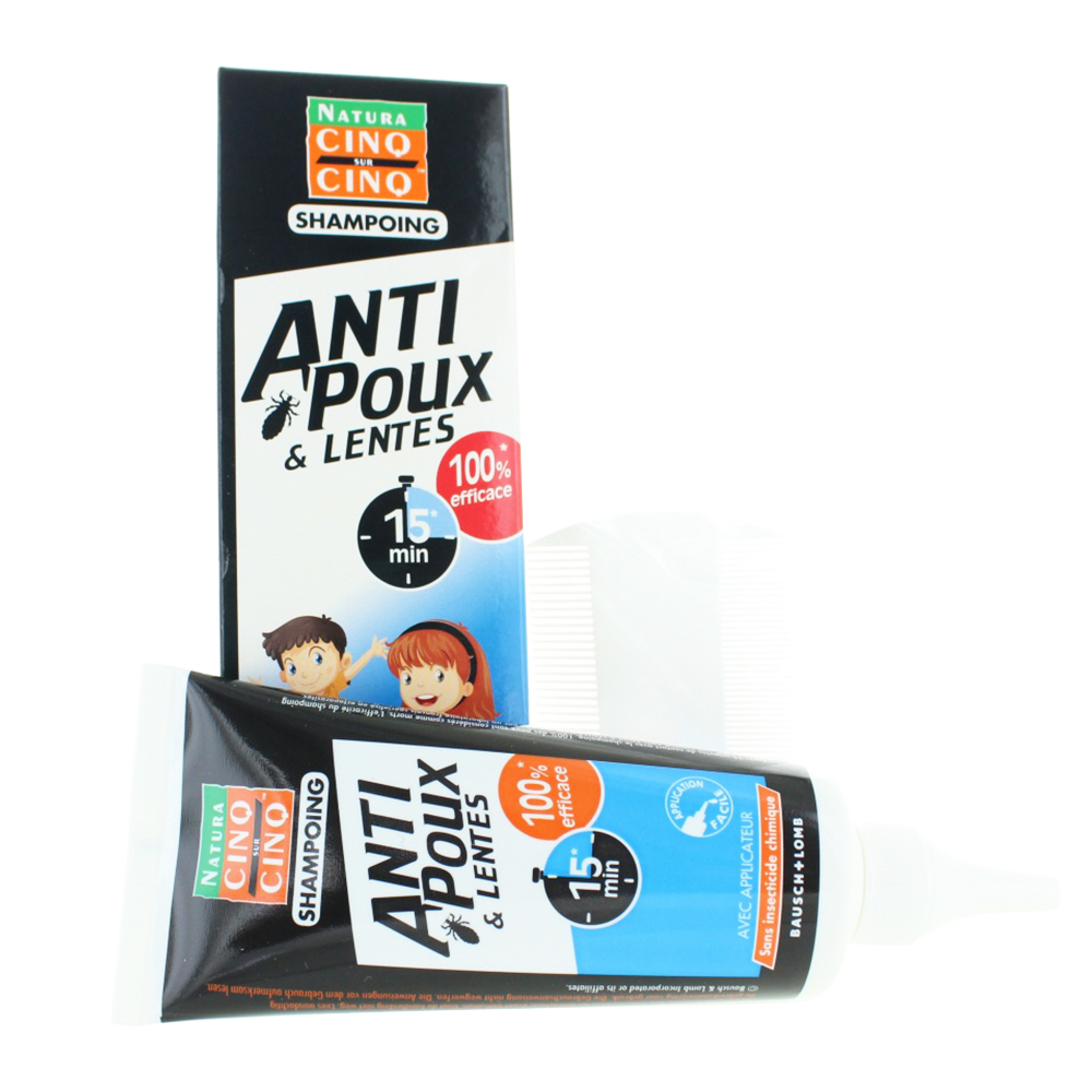 Cinq Sur Cinq Shampooing Anti Poux Et Lentes + Applicateur 100ml