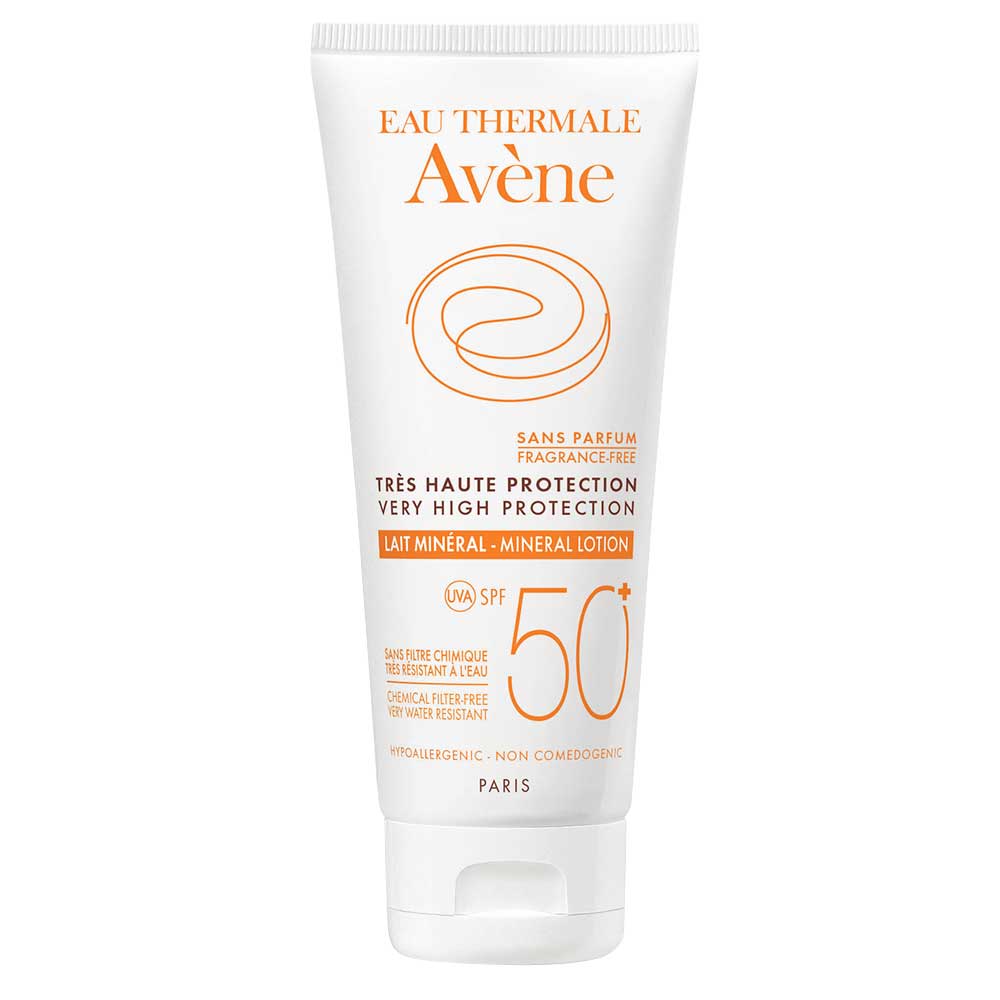 Avène Solaire Lait Mineral Tres Haute Protection Peaux Intolerantes Spf50+ 100ml