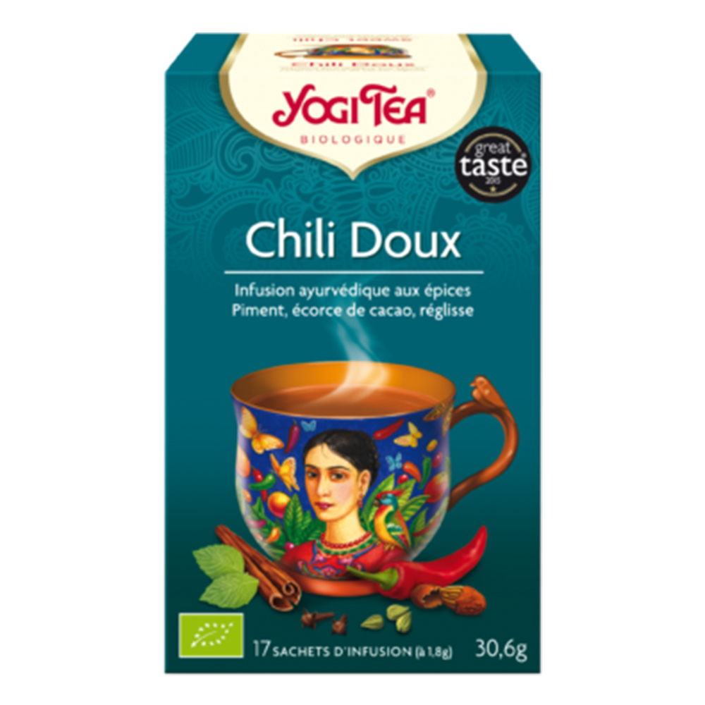 Yogi Tea Chili Doux Infusion Ayurvédique Bio 17 Sachets