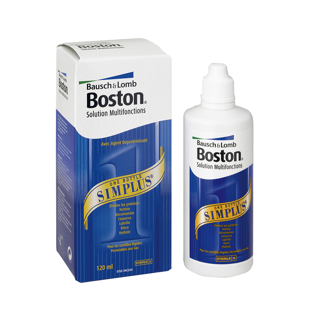 Bausch&Lomb BOSTON SIMPLUS SOLUTION MULTIFONCTIONS POUR LENTILLES RIGIDES 120ML