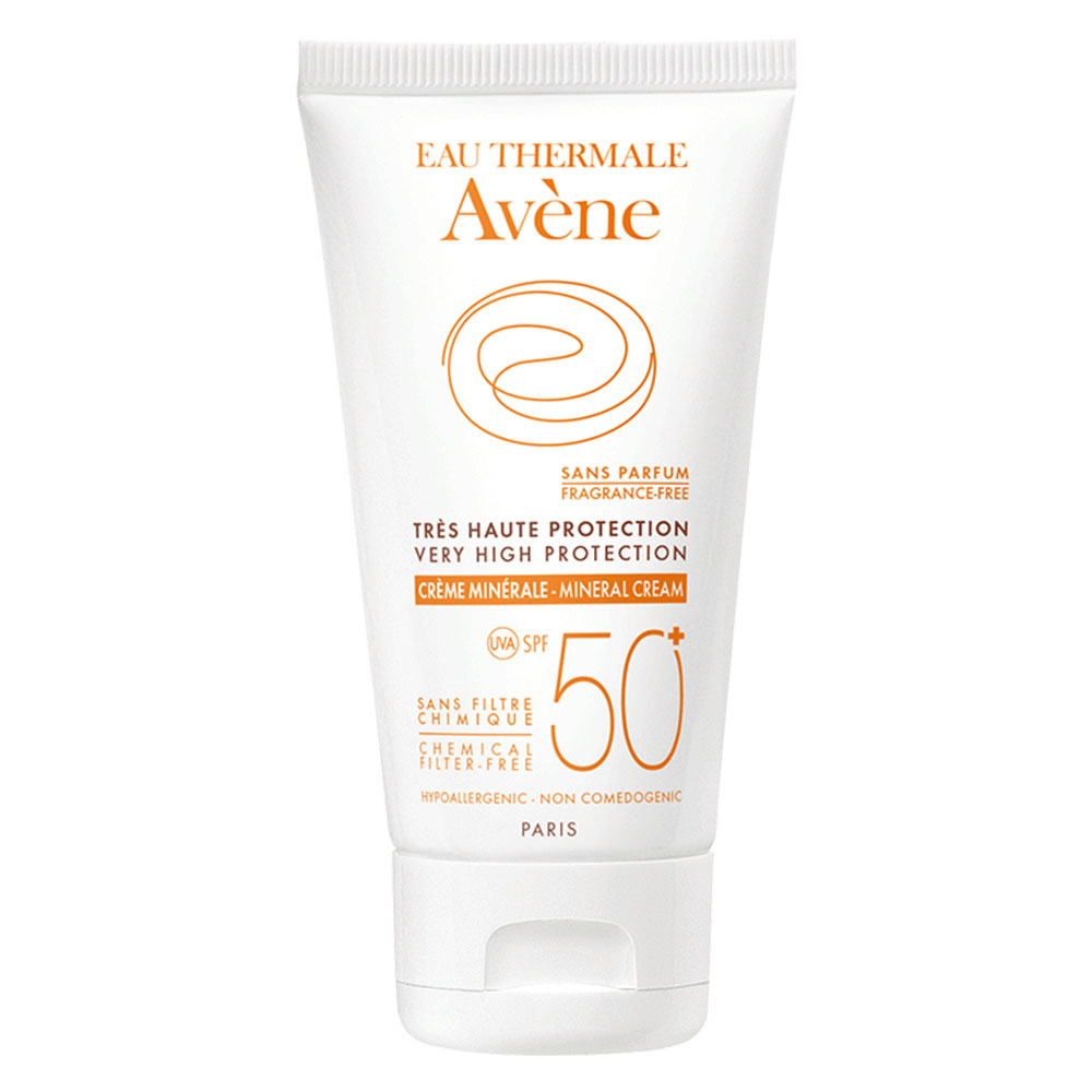 Avène Solaire Creme Minerale Tres Haute Protection Sans Parfum Peaux Intolerantes Spf50+ 50ml