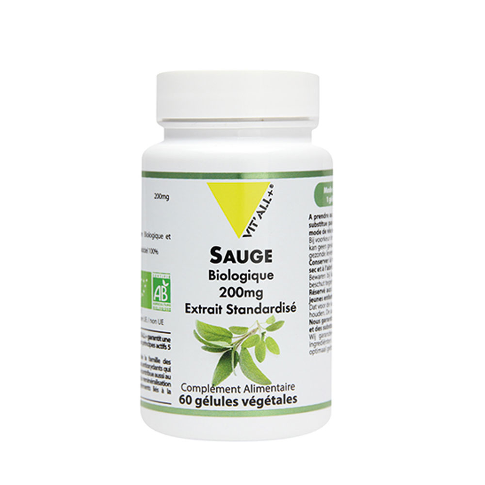 Sauge Bio 200mg 60 Gélules Vit'All+