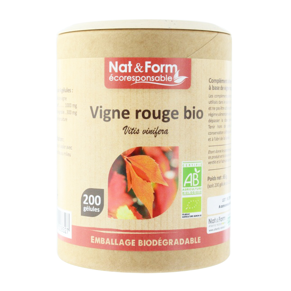 Nat&Form VIGNE ROUGE BIO 200 Gélules
