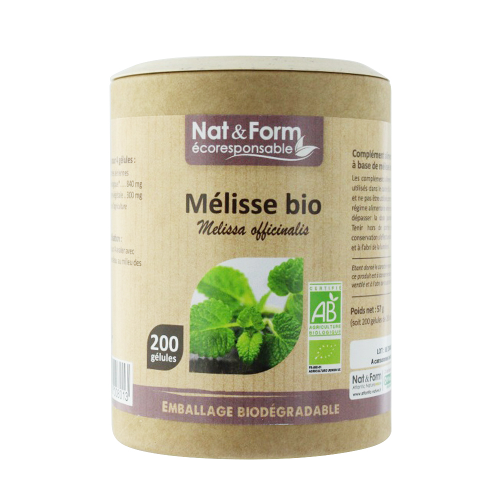 Nat&Form MELISSE BIO 200 Gélules