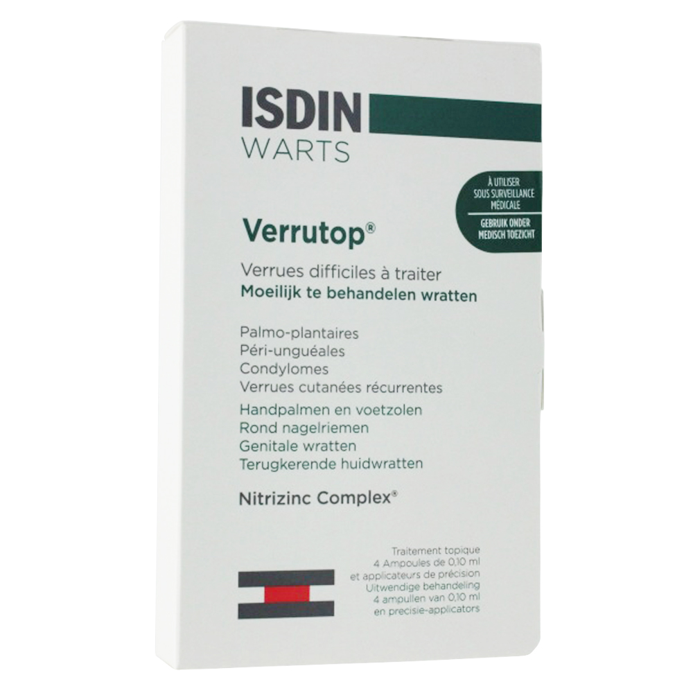 Isdin Verrutop Traitement contre les verrues Warts 4x1ml