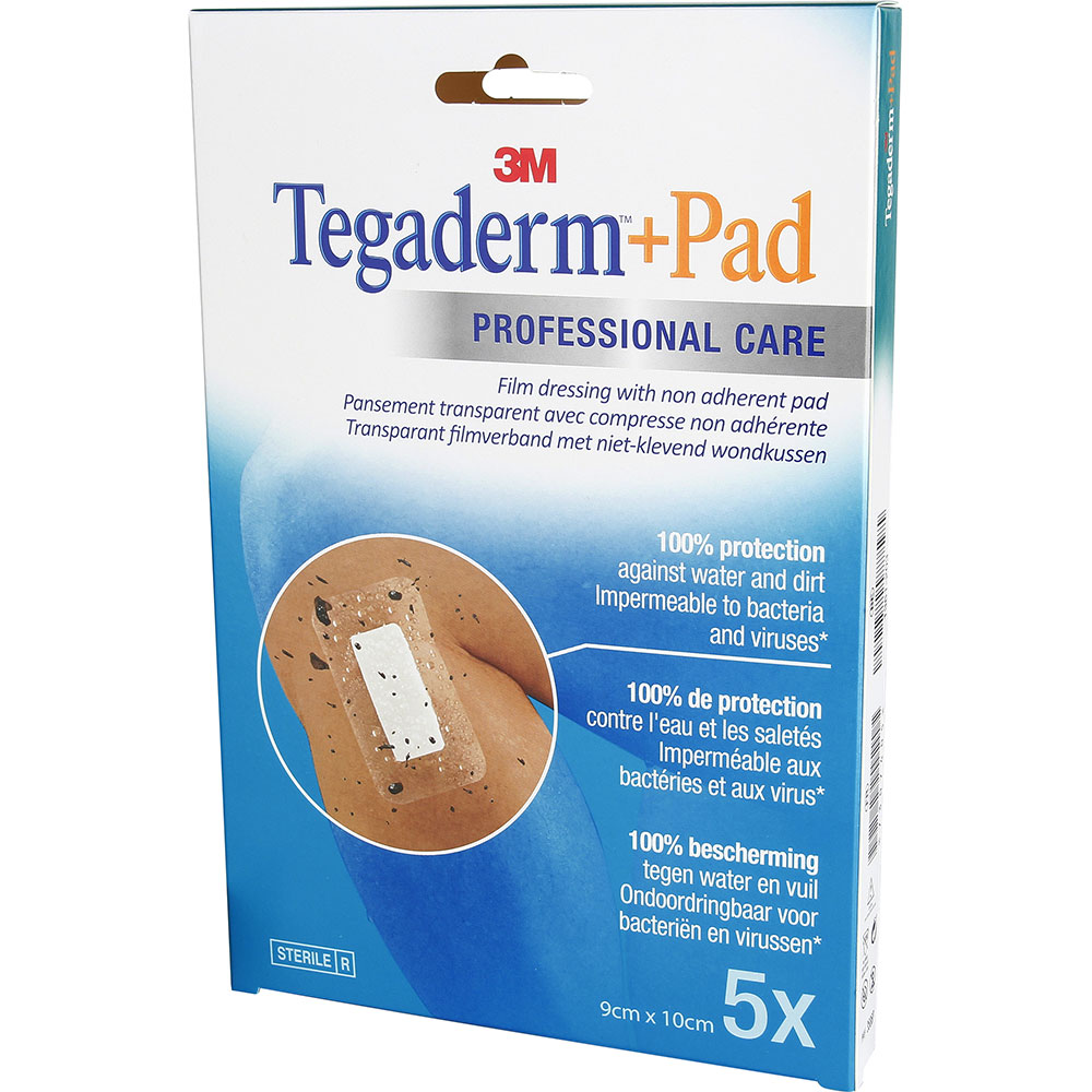 3M Tegaderm Pad Pansements Film 9cm X 10cm x5