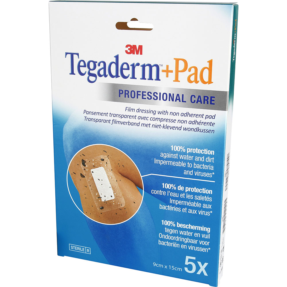 3M Tegaderm Pad Pansements Film 9cm X 15cm x5