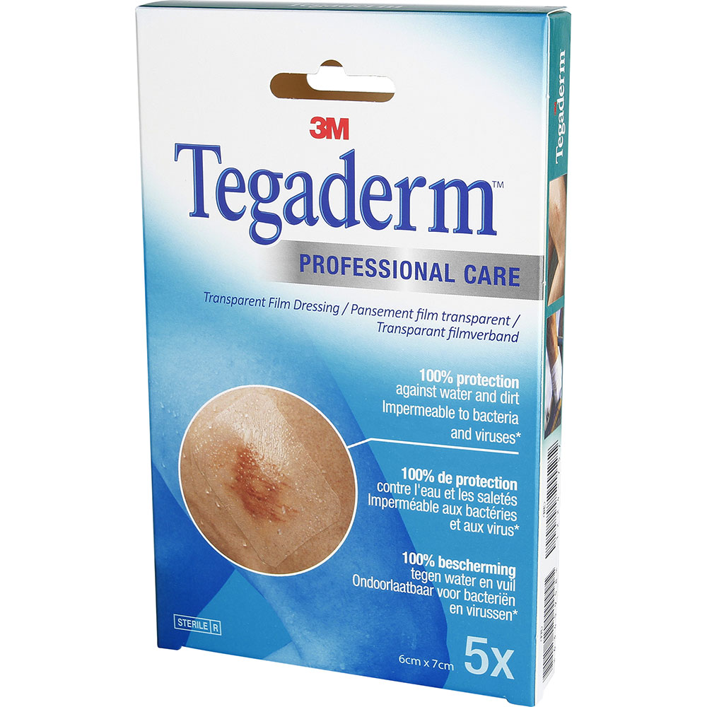 3M Tegaderm Pansements Adhesifs Transparents 6cm X 7cm x5