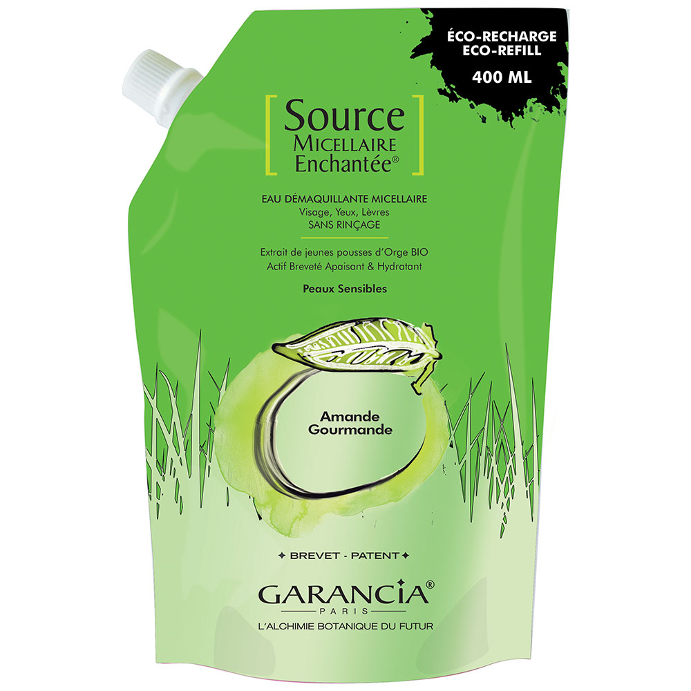 Garancia Enchantee Source Eau Demaquillante Micellaire Recharge Amande Gourmande 400ml
