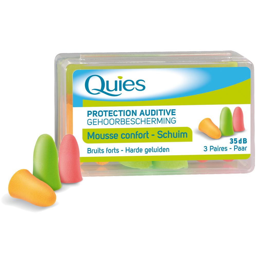 Quies Protection Auditive Mousse Confort 3 Paires