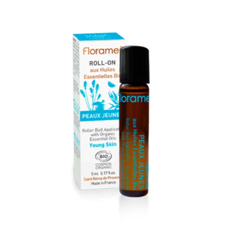 Florame Roll-on Peau Jeune Aux Huiles Essentielles Bio 5ml