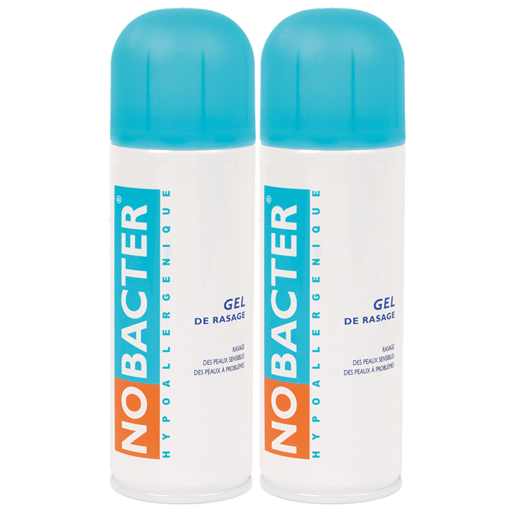 Nobacter Gel De Rasage Peaux Sensibles Et A Problemes Peaux Sensibles Et A Problemes 2x150 ml