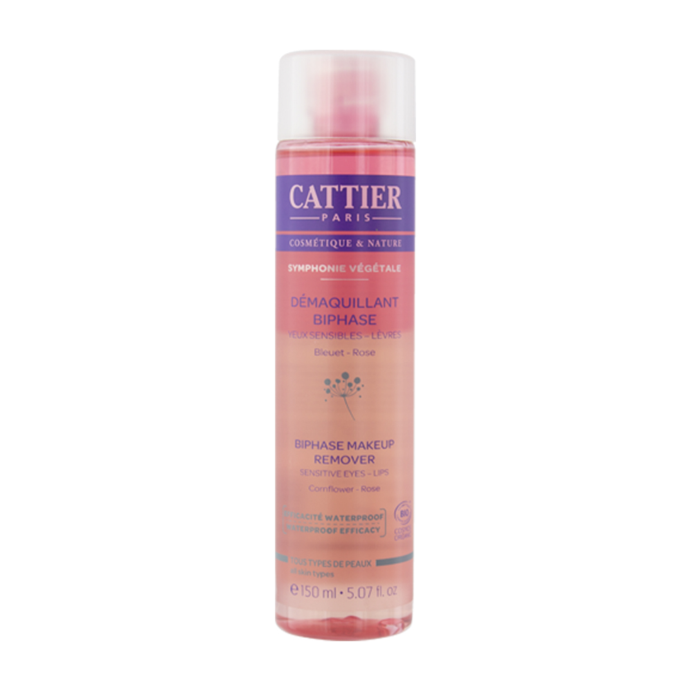 Cattier Symphonie Vegetale Demaquillant Biphase Yeux Et Levres Bio 150ml