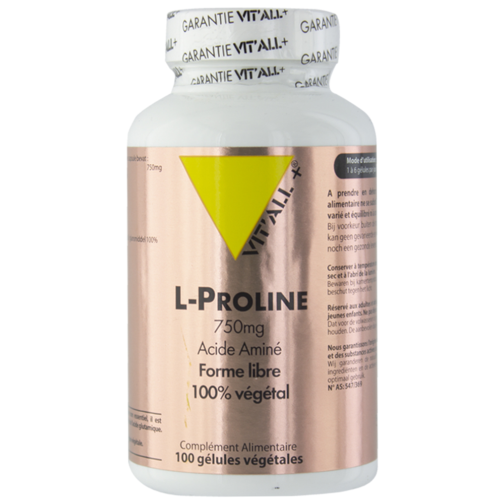 Vit'All+ L-proline 750mg 100 Gélules