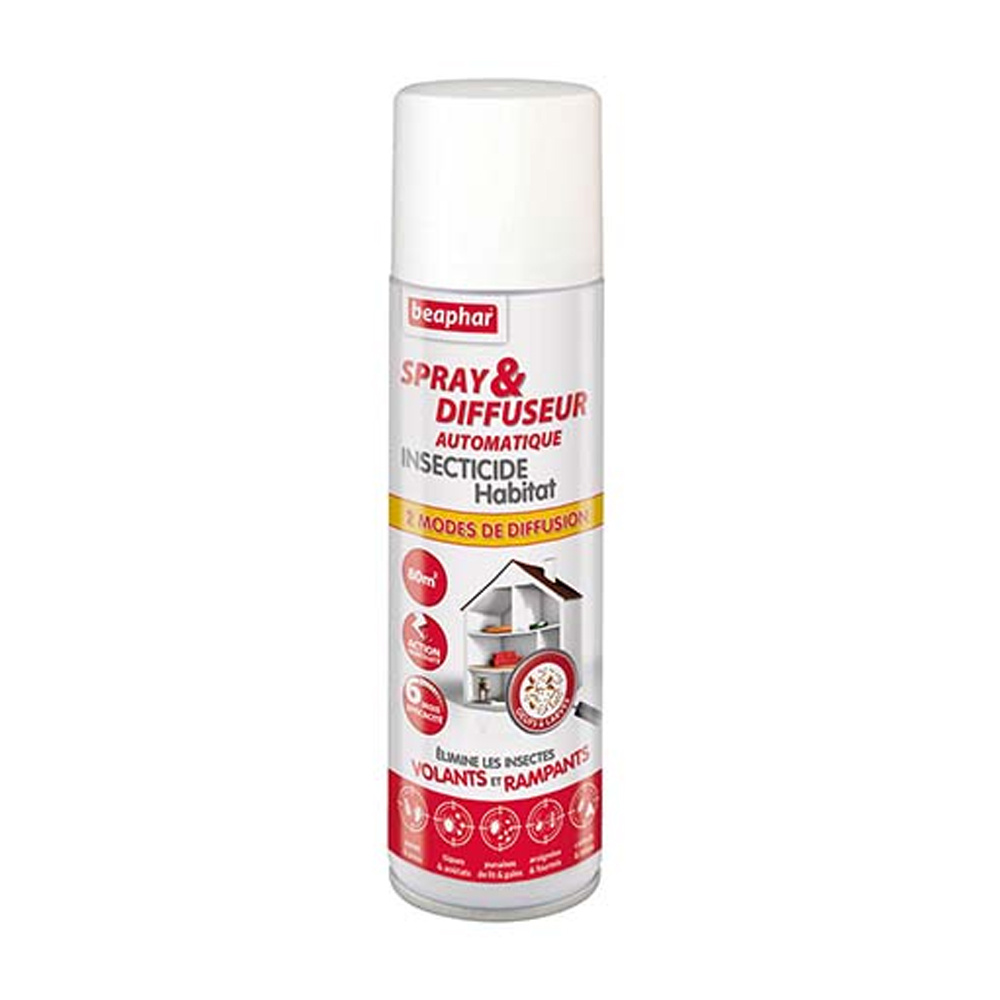Beaphar Spray Et Diffuseur Automatique Insecticide Habitat 250ml