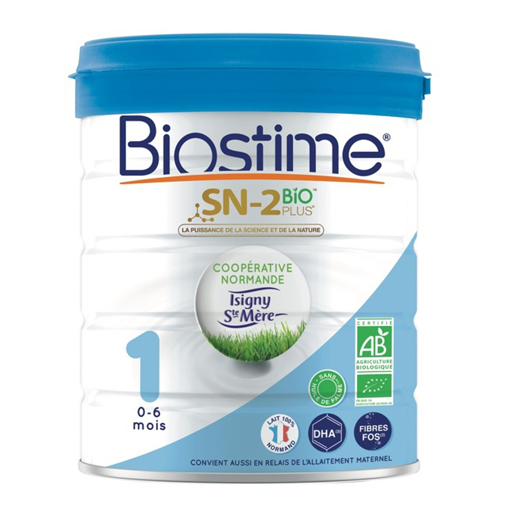 BIOSTIME 1 LAIT EN POUDRE 0-6 MOIS SN-2 BIO PLUS 800G