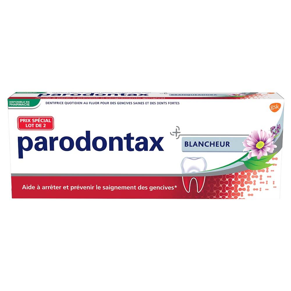Parodontax Dentifrice Saignement Gencives Blancheur 2x75ml