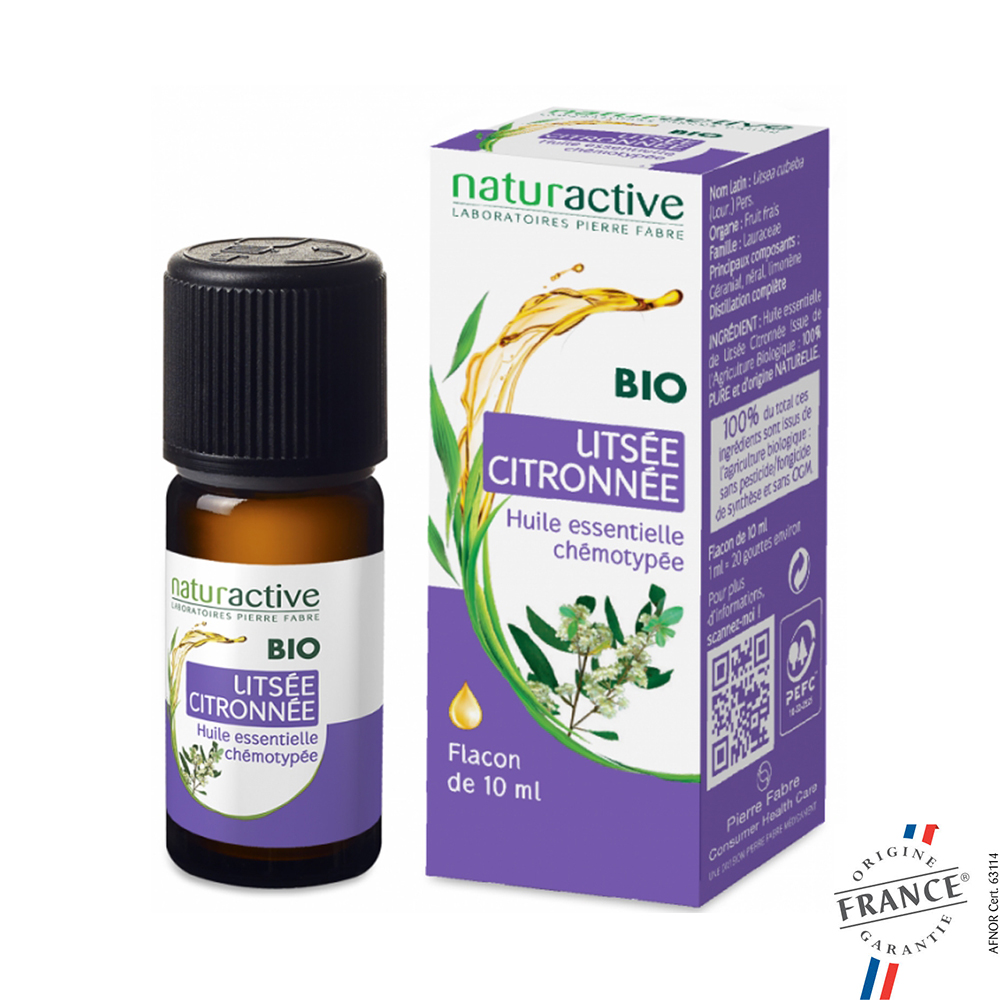 Naturactive Huile Essentielle Bio Litsee Citronnee 10ml