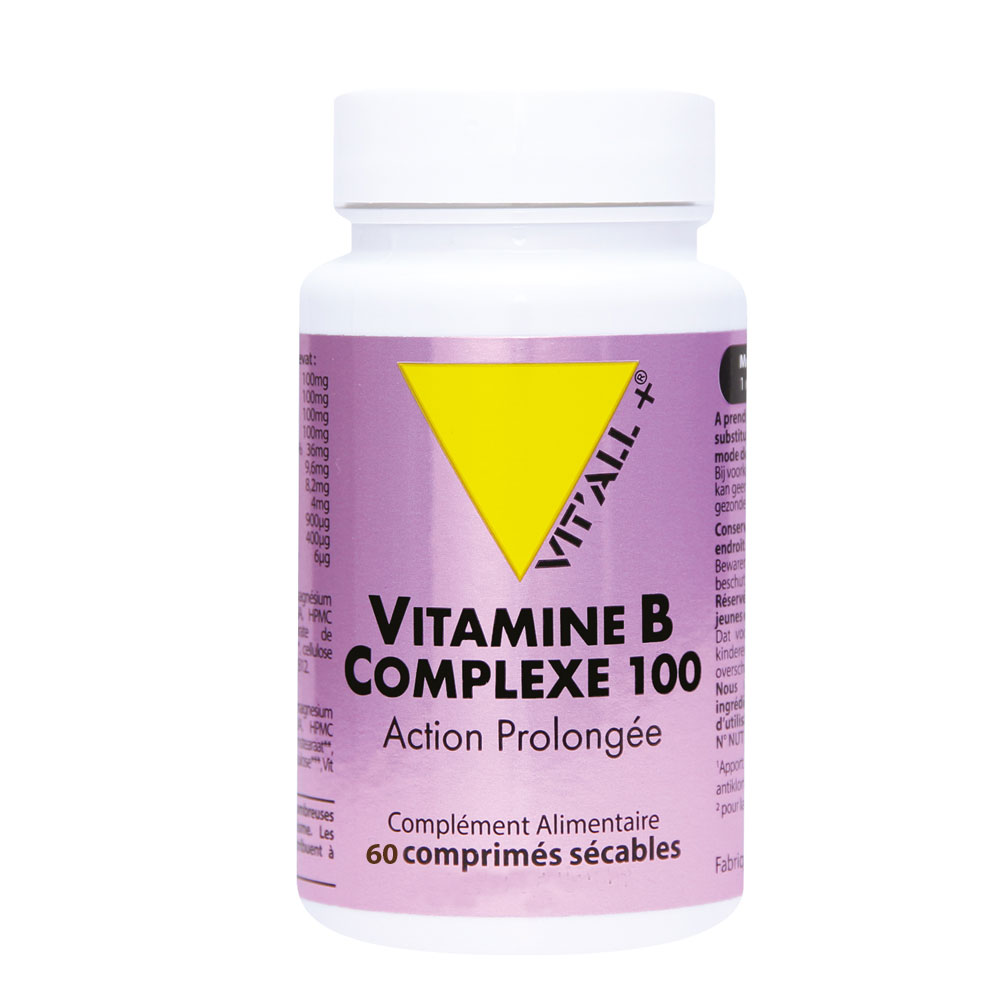 Vit'All+ Vitamine B Complexe 100 Action Prolongée 60 comprimés