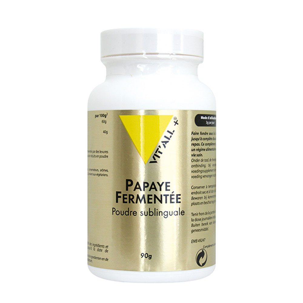Papaye Fermentee Poudre Sublinguale 90g Vit'All+