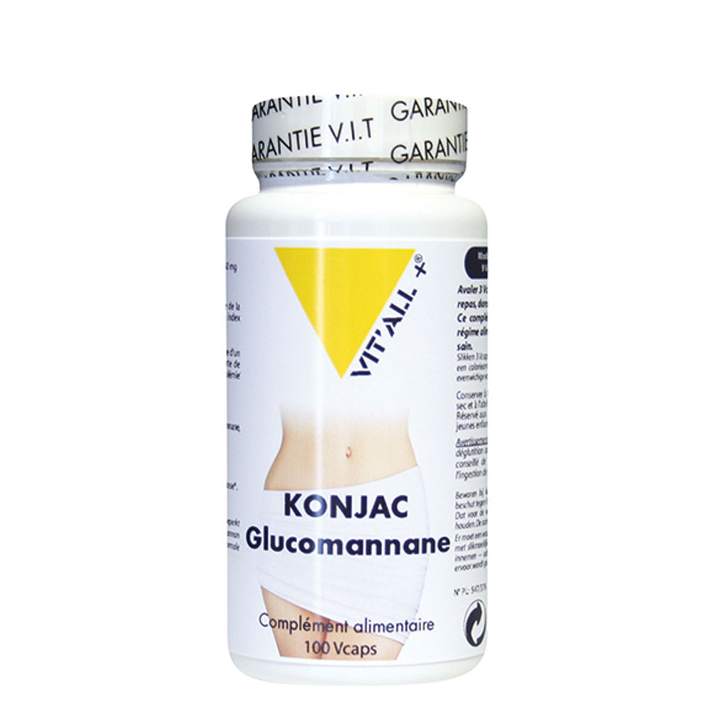 Konjac Glucomannane 500mg 100 gélules Vit'All+
