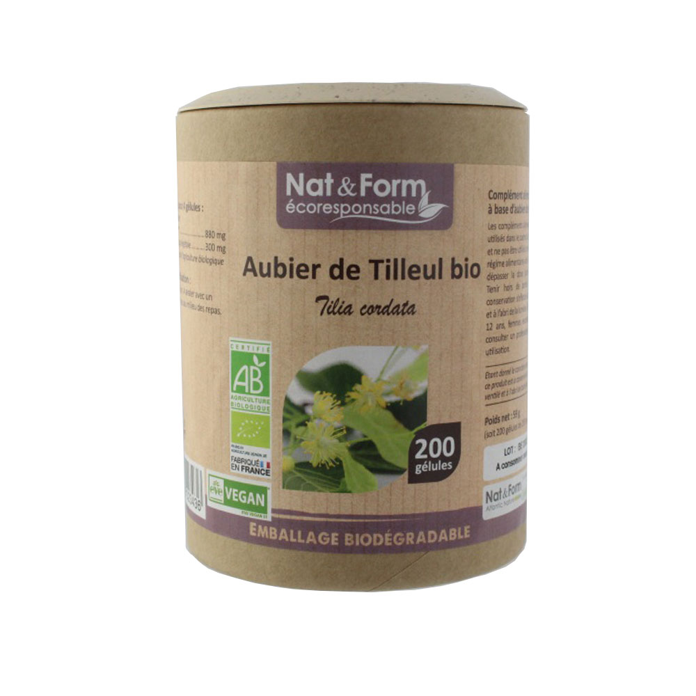 Nat&Form Aubier De Tilleul Bio x 200 Gélules