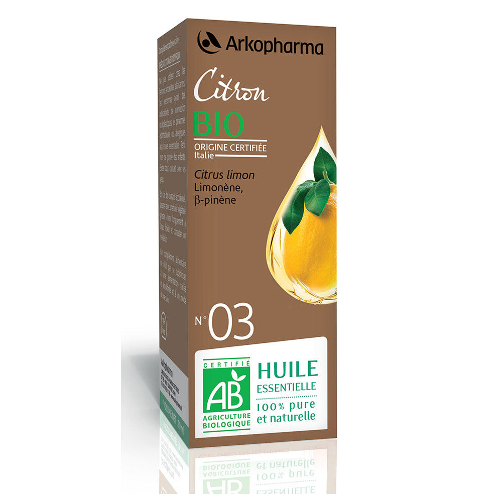 Arkopharma Arkoessentiel Huile Essentielle N°3 Citron Bio (citrus Limon) 10ml