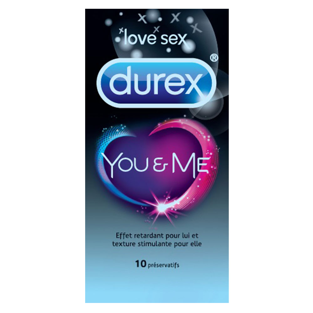 Durex You&Me Préservatifs effet retardant x10