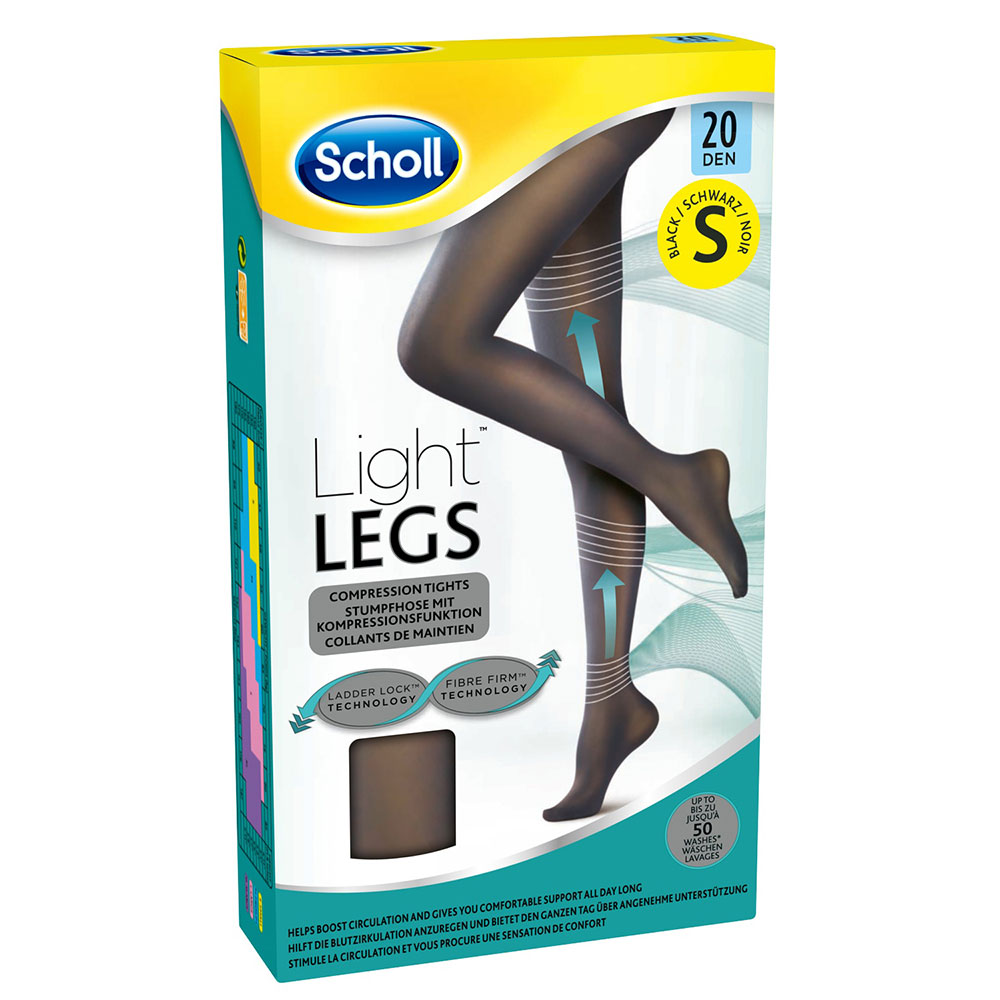 Scholl Collants Fin Noirs 20 Deniers Light Lens