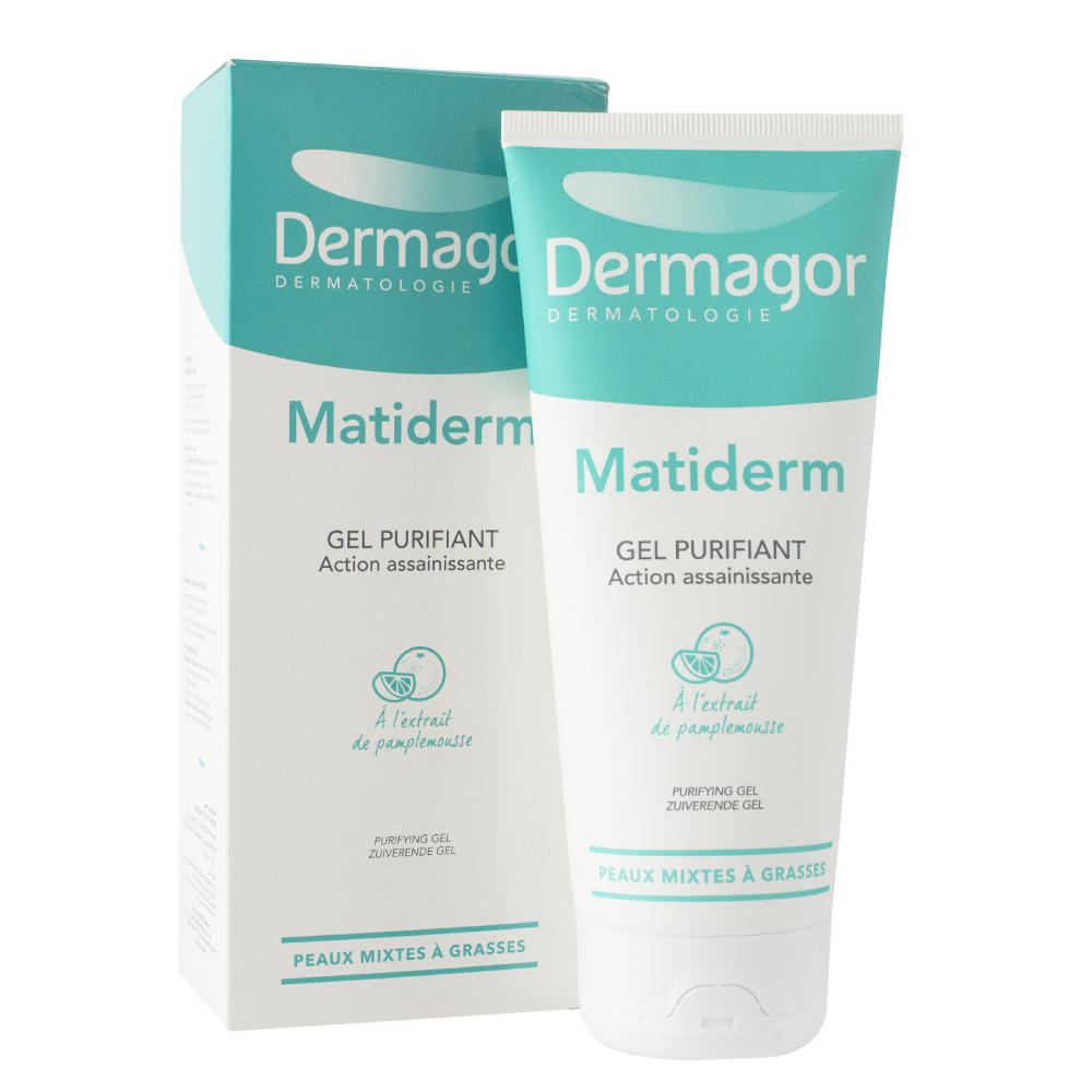 Dermagor Matiderm Gel Purifiant Action Assainissante A L'extrait De Pamplemousse 200ml