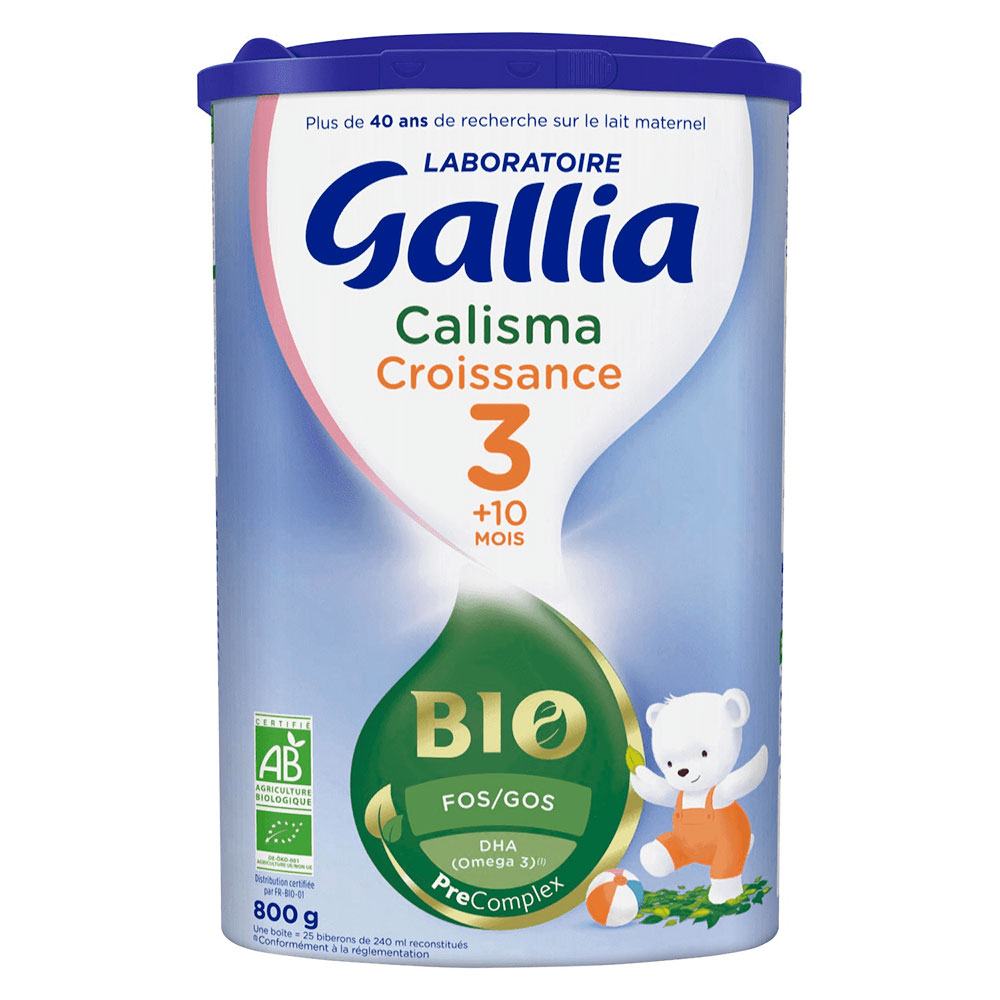 Gallia Calisma Croissance 3 Lait En Poudre Bio 12 A 36 mois 800g