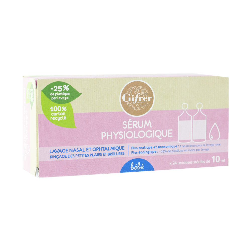 Gifrer Physiologica Serum Physiologique Bebe 24x10ml Physiologica 240ml