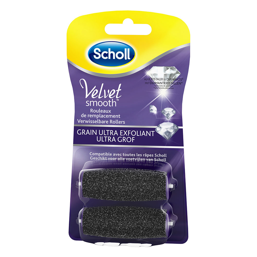 Scholl Velvet Smooth Rouleaux De Remplacement Grain Ultra Exfoliant x2