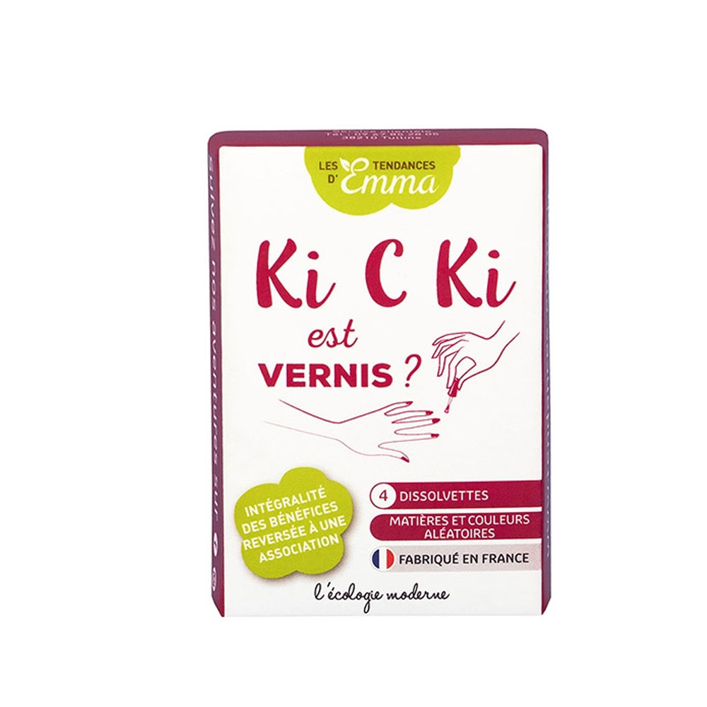 Les Tendances D'Emma Ki C Ki Est Vernis Dissolvettes Lavables pour Vernis à Ongles x4