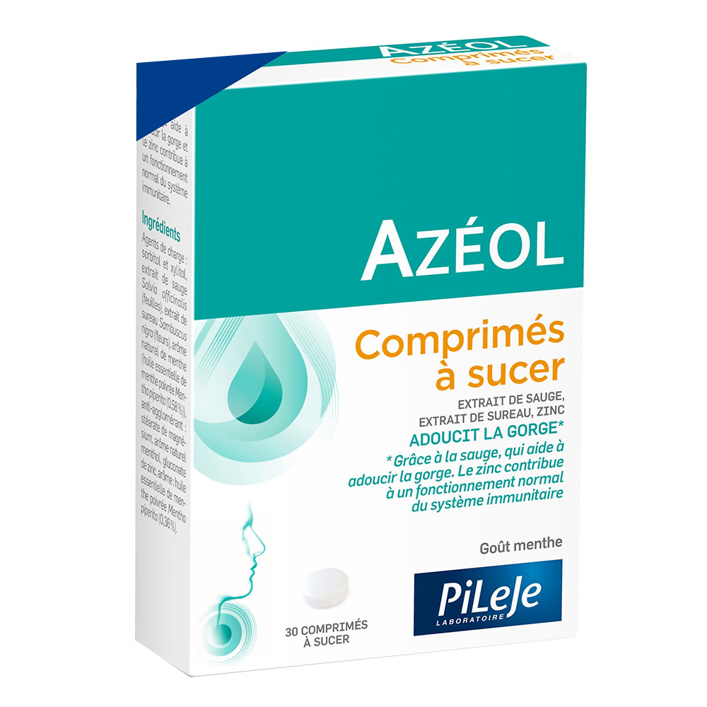 Pileje Azéol Comprimés A Sucer Goût Menthe x30