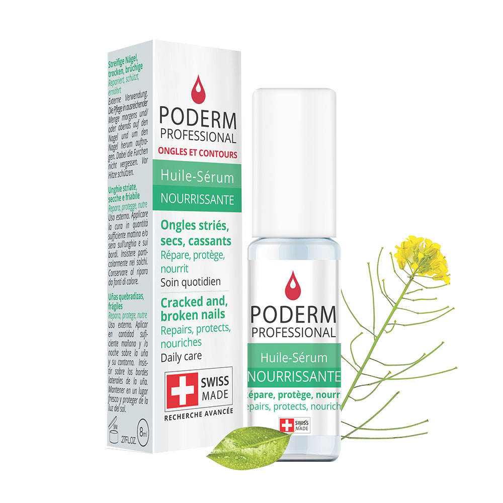 Poderm Huile-serum Nourrissante Ongles Stries Secs Cassants 8ml