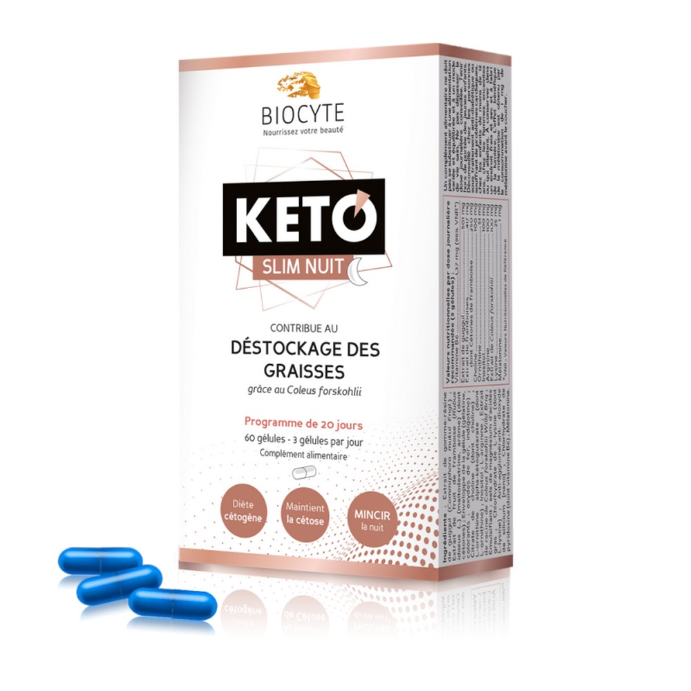 Biocyte Keto Slim Nuit Déstockage des graisses 60 Gélules
