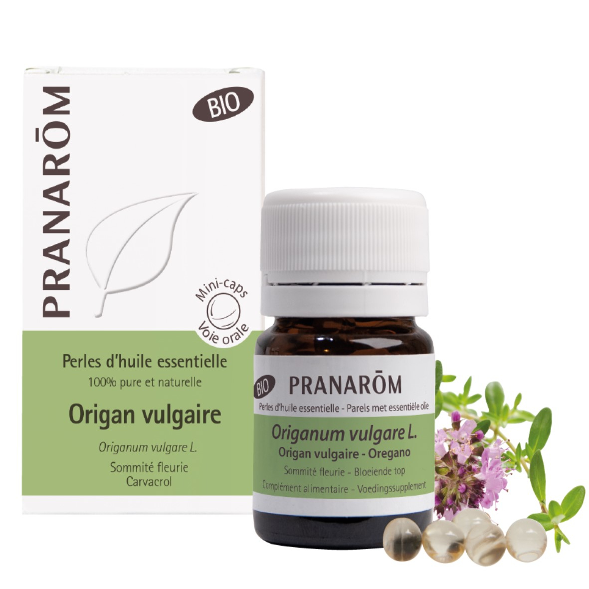 Pranarôm Les Huiles Essentielles Origan Vulgaire Bio 60 Perles
